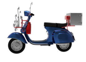 Scooter isolated 3d rendering png