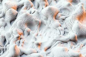 3D render of hot white lava flow background. Wide angle format banner photo