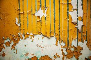 Cracked and abstract grunge texture. Aged material surface backdrop. Weathered effect pattern. Old and dirty background. photo