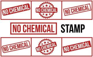 No Chemical rubber grunge stamp set vector