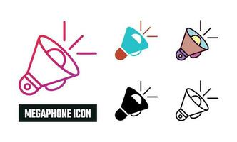 Megaphone Icon Set Vector Illustration