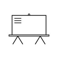 Blackboard Lineal Icon Symbol Vector. Black Outline Blackboard Icon vector