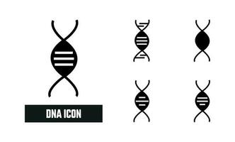 adn llenar icono símbolo vector. negro glifo adn icono vector