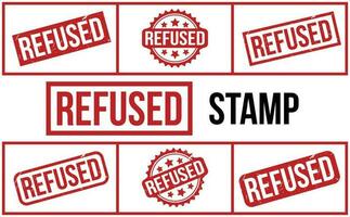 Refused rubber grunge stamp set vector