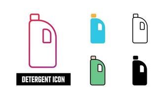 Detergent Icon Set Vector Illustration