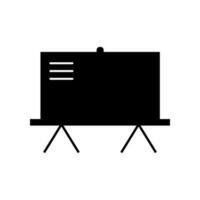 Blackboard Fill Icon Symbol Vector. Black Glyph Blackboard Icon vector