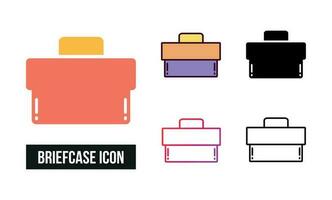 Briefcase Icon Set Vector Illustration