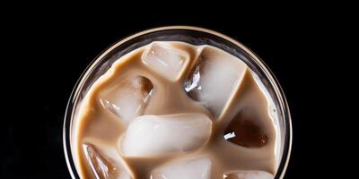 Closeup of iced coffee photo