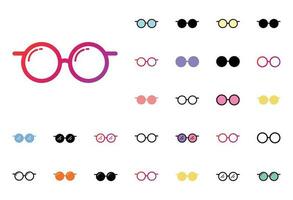 Glasses Icon Set Vector Illustration