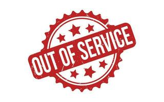 Out Of Service rubber grunge stamp seal vector