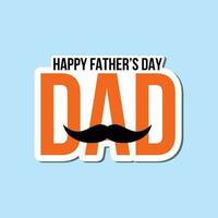 Happy Father's Day Sticker Design Template vector