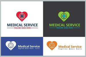 Medical Service Logo Design Template vector