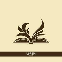 creativo libro concepto logo modelo vector