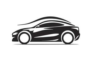 Sports car logo icon Motor vehicle dealership emblem Auto silhouette Vector illustration