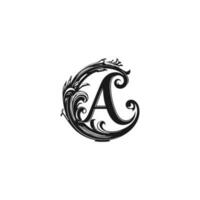 Initial Letter a or a c floral logo vector