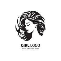 joyería logo símbolo diseño con hermosa mujer retrato y único icono diseño para belleza y Moda negocio vector ilustración