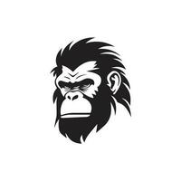 Gorilla minimal logo vector