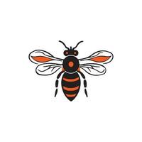 Honey Bee logo icon, honey bee vector colorful template