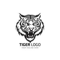 Tigre silueta aislado vector mascota logo modelo