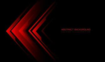 Abstract red arrow cyber direction geometric on black blank space design modern luxury technology futuristic creative background vector