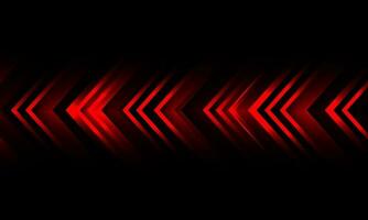 Abstract red arrow light direction speed geometric on black technology design futuristic creative background vector