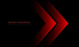Abstract twin red arrow direction geometric on black blank space design modern luxury technology futuristic creative background vector