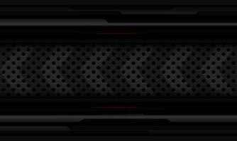Abstract metal black cyber circle mesh grey arrow direction geometric red light technology line banner design modern futuristic creative background vector
