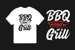 BBQ Typography T-shirt Design Vector Template, BBQ T-shirt design. Vintage BBQ t shirt design.