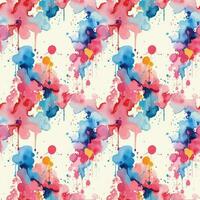 Abstract splash water color seamless pattern. vector