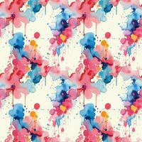 Abstract splash water color seamless pattern. vector