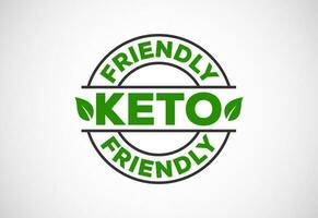 Keto friendly icon. Keto friendly and organic labels sign. Healthy natural product label design vector illustration