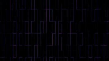 Flashing Purple color abstract box pattern dark technology background video