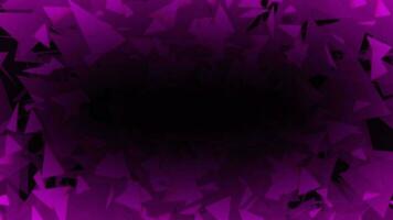 Animated purple triangular Particle designed background video