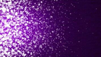 Animated Moving white particles with purple background video