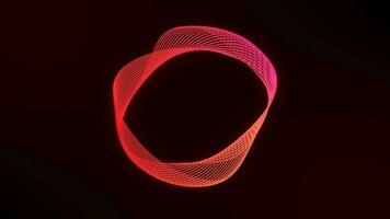 Animated rotating circular red and pink gradient abstract element video