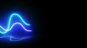 White and blue 3d neon lines video