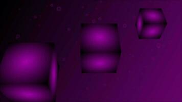 pink color 3d rotating cube background video