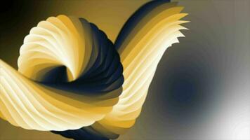 yellow and black color 3d twisting rope background video