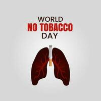 Design ilustration of world no tobacco day. flat design vector