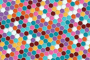 Colorful hexagonal with shadow background. Honeycomb background. vector