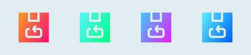 Inventory solid icon in gradient colors. Logistic signs vector illustration.