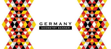 germany geometric banner template independence day, german flag with geometric abstract design with yellow and red color, and black vector