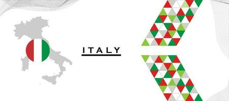 italy geometric banner template independence day, italy flag with geometric abstract design with yellow and red color, and black minimalist vector