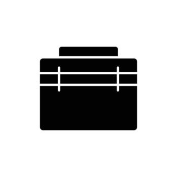 suitcase icon. solid icon vector
