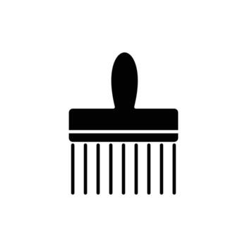 brush icon. solid icon vector