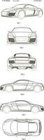 Audi R8 Car Patent vector