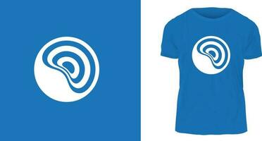 t shirt design concept, Bent Circle vector