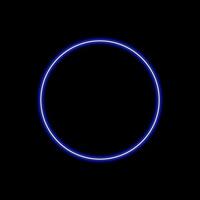 Glowing neon frame. Circle border bright shine vecter illustration. vector