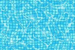 Water pool surface. Clear blue water. Top view. Vector design.
