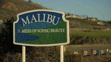 City of Malibu California Entrance Signs video